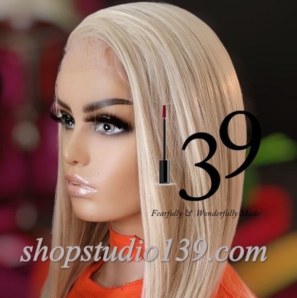 Human hair HD lace front blonde wig - Picture 3 of 4